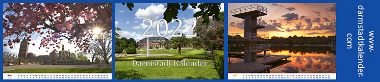 Darmstadt Kalender 2022 mit neuen Bildern befindet sich in meinem Kalender-Shop (https://www.darmstadtkalender.com) sowie in Buchhandlungen Darmstadt's