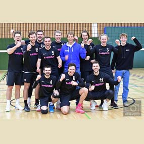 DSW Darmstadt ist Meister der Oberliga Hessen und Aufsteiger in die Volleyball Regionalliga (©HEN-FOTO)