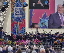 Feierliche Eröffnung der Bundesgartenschau in Mannheim mit Bundespräsident Frank-Walter Steinmeier, Ministerpräsident Winfried Kretschmann und Oberbürgermeister Peter Kurz (© HEN-FOTO)