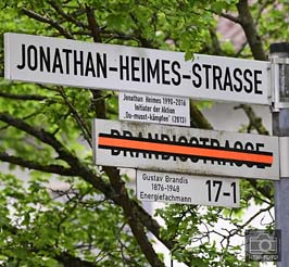 Umbenennung von Strassennahmen - aus Brandisstrasse wird Jonathan-Heimes-Strasse ( © HEN-FOTO )