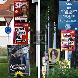 Meine kleine Auswahl an Wahlplakaten verschiedener Parteien in Darmstadt und Pfungstadt ( © HEN-FOTO )