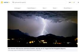 Foto vom Extremwetter mit Blitzen wie in Berchtesgaden auf wetter.de veröffentlicht ( copyright HEN-FOTO )