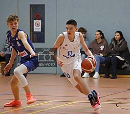 In der Basketball JBBL U16 Bundesliga gewinnt Team Südhessen gegen HAKRO Merlins Crailsheim (106:56) - ( © HEN-FOTO )
