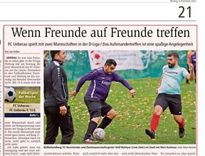 Beim Derby zwischen FC Ueberau 1 gegen Ueberau 2 überwiegt der Spaßfaktor ( © HEN-FOTO Bildergalerie )