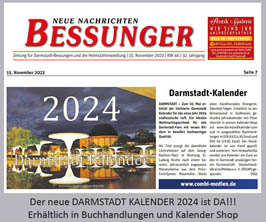 Bessunger Neue Nachrichten präsentieren meinen neuen DARMSTADT KALENDER 2024 mit neuen Motiven ( © HEN-FOTO )