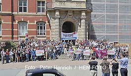 Proteste gegen die geplanten Kürzungen im kommenden Hochschulpaket in Darmstadt und Kassel (Fotogalerie © Peter Henrich / HEN-FOTO)