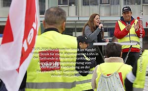 Bundesweiter Streikauftakt am Freitag (15.) im Einzelhandel und Großhandel für Lohnerhöhung (Foto copyright Peter Henrich / HEN-FOTO)