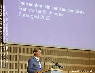 Pressekonferenz in der Deutschen Nationalbibliothek - Tschechien präsentierte heute sein Programm als Ehregast auf der Frankfurter Buchmesse 2026 (Foto © Peter Henrich / HEN-FOTO) Pressekonferenz in der Deutschen Nationalbibliothek - Tschechien präsentierte heute sein Programm als Ehregast auf der Frankfurter Buchmesse 2026 (Foto © Peter Henrich / HEN-FOTO)