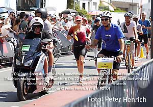 Die 22-jährige Lili Kramer aus Bad Vilbel ist die schnellste Frau und Europameisterin beim hitzebedingt gekürzten Triathlon Mainova Ironman Frankfurt 2026 (Foto: Peter Henrich)