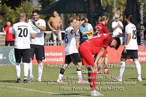 Zu Beginn der Fussball Gruppenliga Saison 2026 / 2027 gelingt SC Viktoria Griesheim gegen FC Fürth ein Heimsieg (Fotogalerie © Peter Henrich / HEN-FOTO) Zu Beginn der Fussball Gruppenliga Saison 2026 / 2027 gelingt SC Viktoria Griesheim gegen FC Fürth ein Heimsieg (Fotogalerie © Peter Henrich / HEN-FOTO)