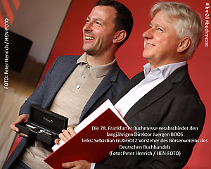 Die 78. Frankfurter Buchmesse verabschiedet den langjährigen Direktor Juergen Boos in den Ruhestand (Fotogalerie © Peter Henrich / HEN-FOTO) Die 78. Frankfurter Buchmesse verabschiedet den langjährigen Direktor Juergen Boos in den Ruhestand (Fotogalerie © Peter Henrich / HEN-FOTO)