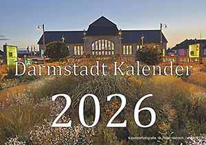 Nicht nur in Darmstadts Buchhandlungen erhältlich - mein neuer Darmstädter Wandkalender 2026 ( Foto © Peter Henrich)