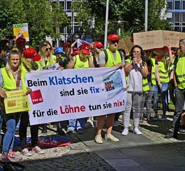 Ohne Ergebnis endete die 5. Tarifverhandlung für den Einzelhandel in Hessen / Raunheim ( © HEN-FOTO )